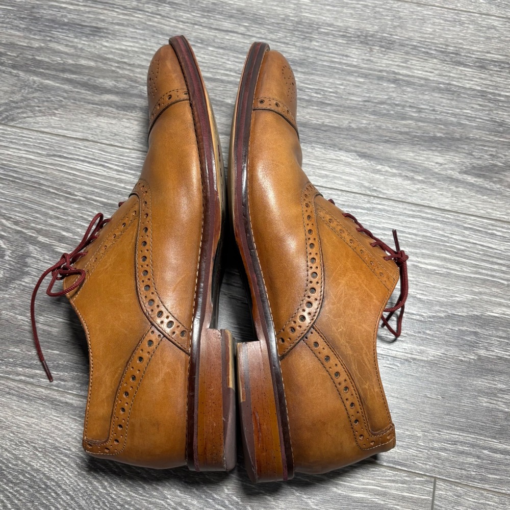 Johnston & Murphy‎ Mens Wingtip Oxford Dress Shoes Leather Brown Size 8M - Picture 11 of 11